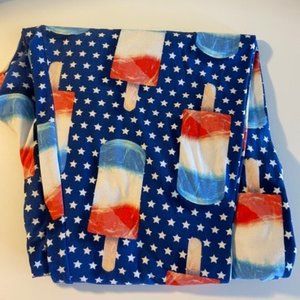 LuLaRoe Plus Size Legging TC2 4th of July IceCream